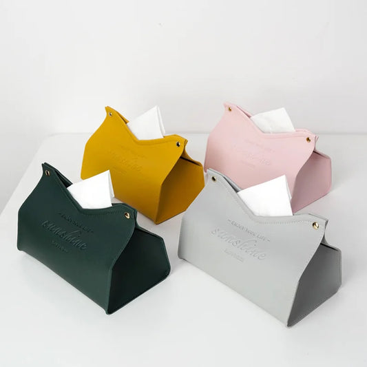 Elegant Leather Tissue Box