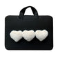 3 Heart Black Laptop and Notebook Sleeve Bag