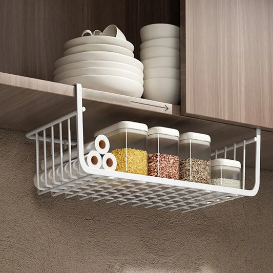 Hanging Iron Net Basket For Extra Under Cabinet Storage