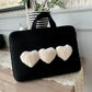 3 Heart Black Laptop and Notebook Sleeve Bag