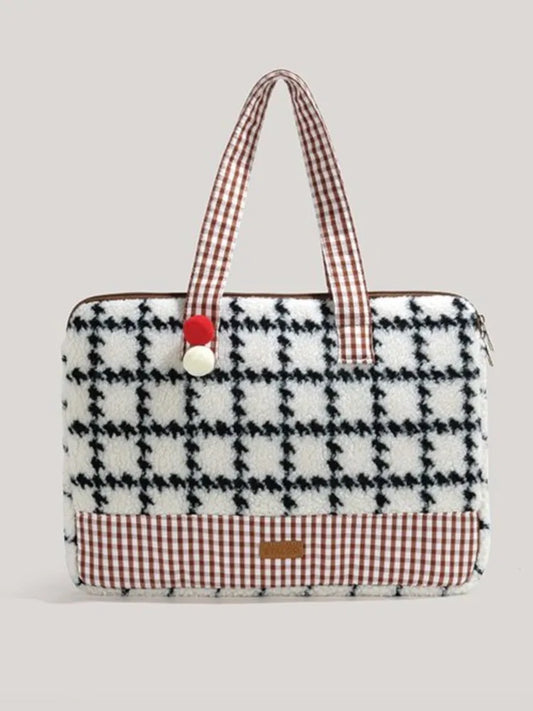 Chic Plaid Laptop Sleeve